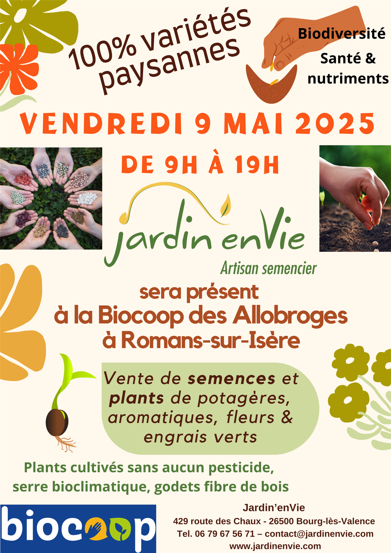 Animation de Jardin'envie de 9h à 19h